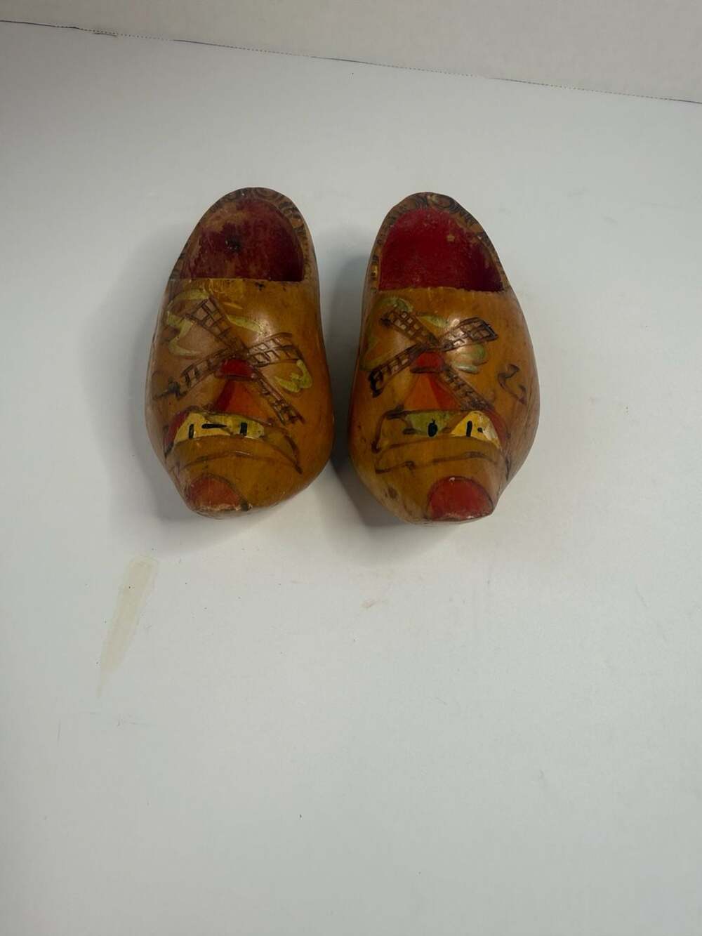 Vintage Hand-Painted Wooden Clog Souvenir Wall Decor Made in Holland
